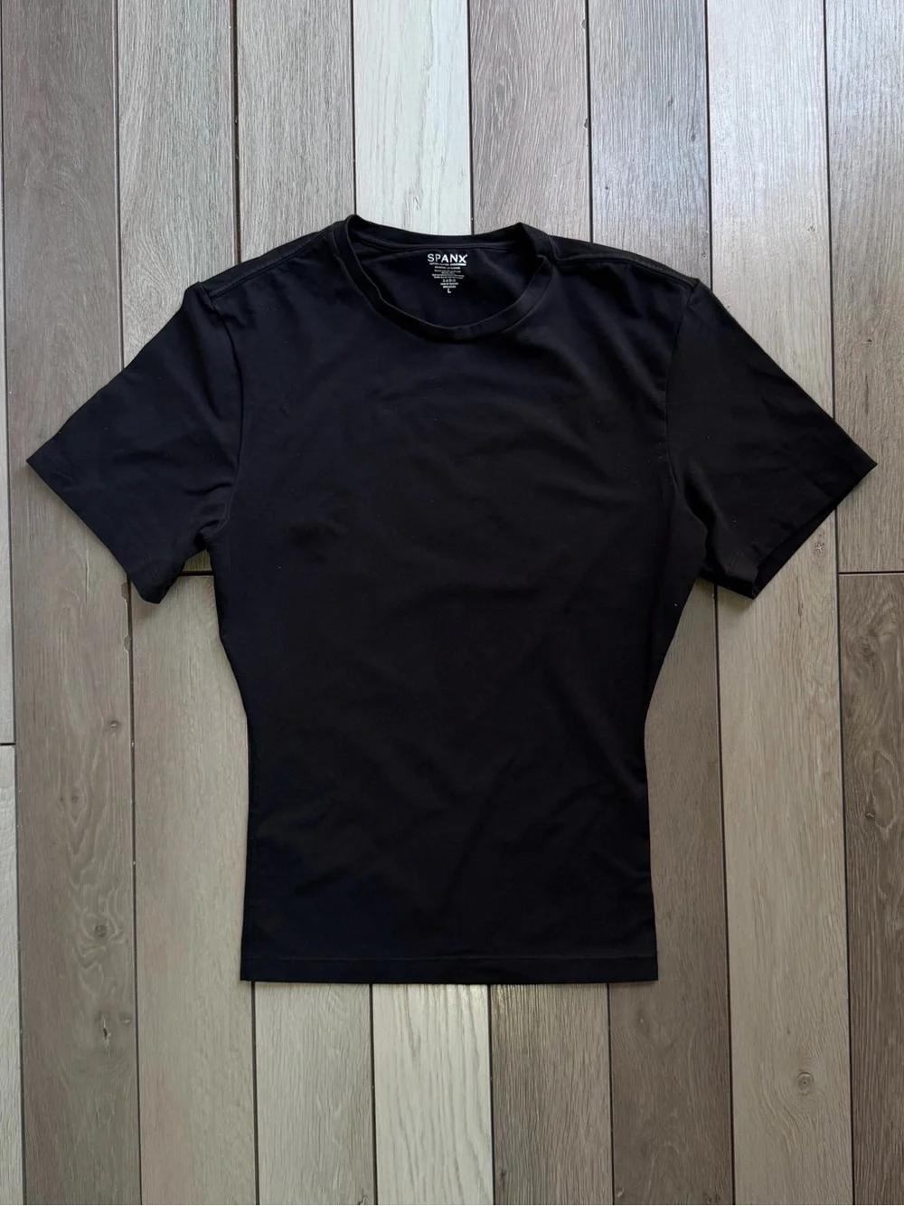 Spanx Men's Sculpt Cotton Spandex Crew Neck Undershirt.